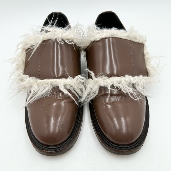 Marni Fur Trim Leather Shoes - Picture 4 of 12